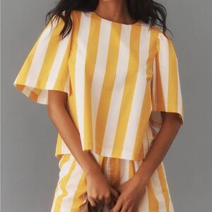 RHODE Bold Yellow and White Striped Top